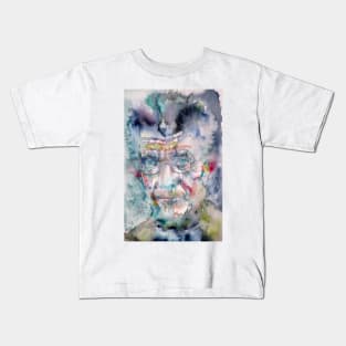 SAMUEL BECKETT watercolor portrait .3 Kids T-Shirt